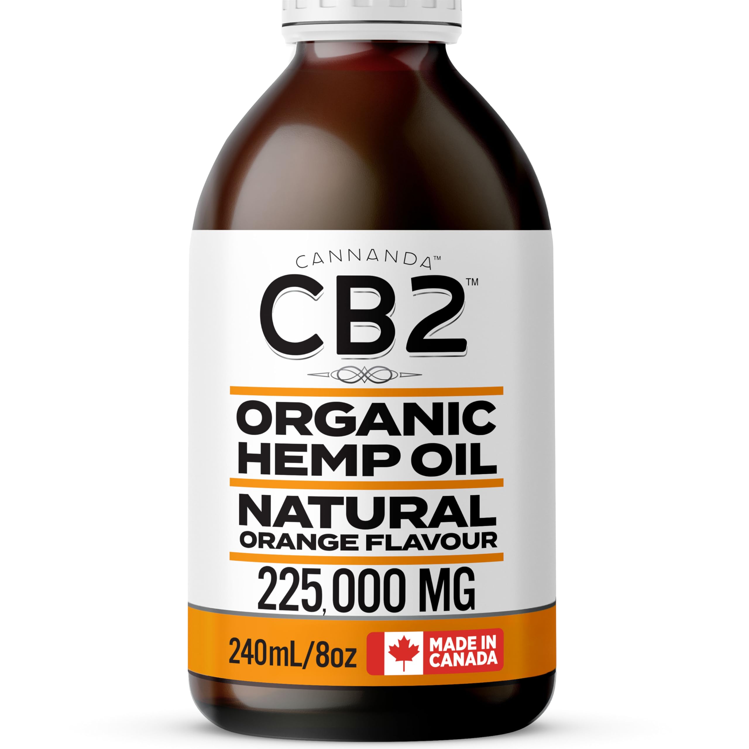 CB2 HEMP OIL - 225,000mg Extra Strength [Organic / 240mL / 8oz